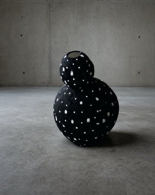 BLACK WHITE DOTS DOUBLE