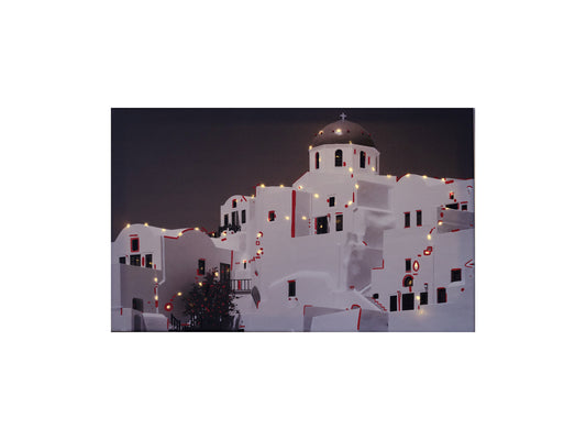 Santorini City Of Lights Painting