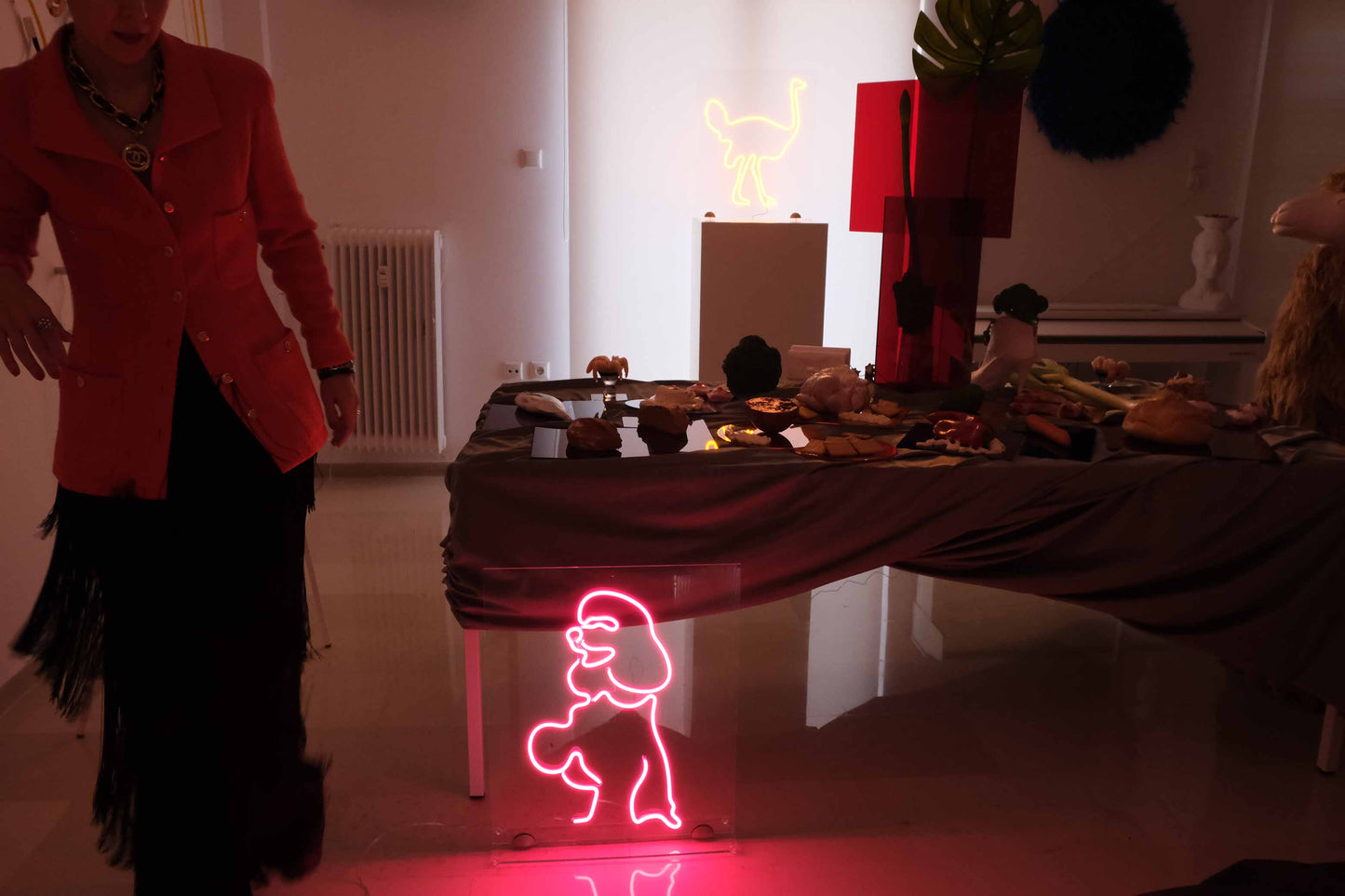 POODLE.STATUE/PAINTING LIGHT