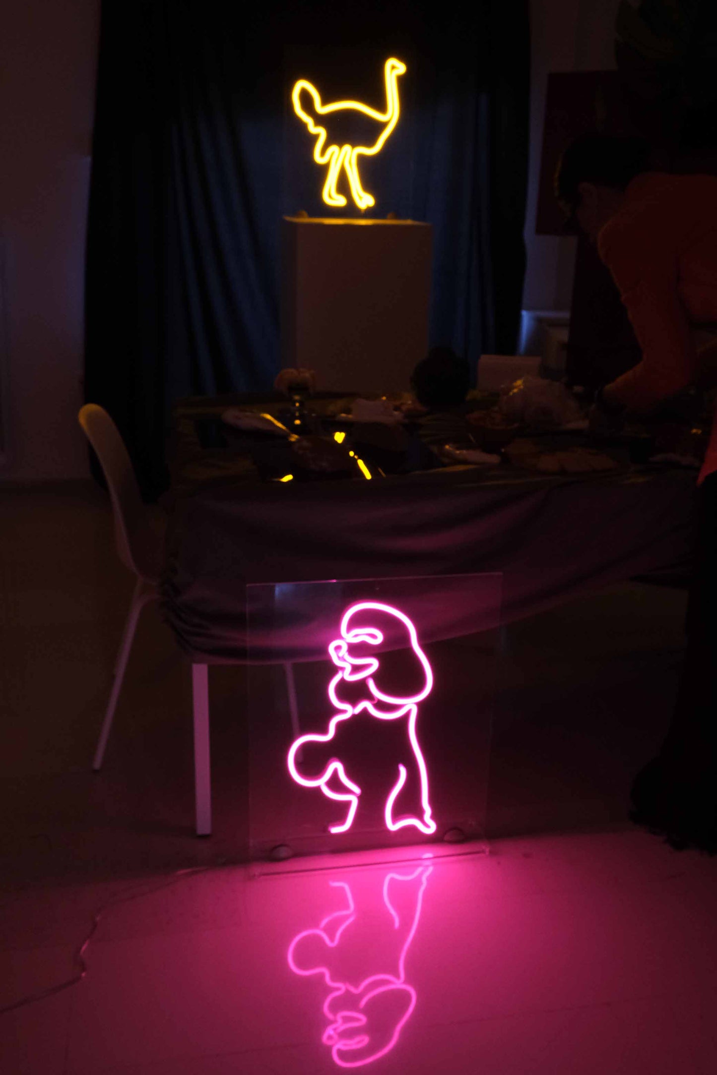 POODLE.STATUE/PAINTING LIGHT