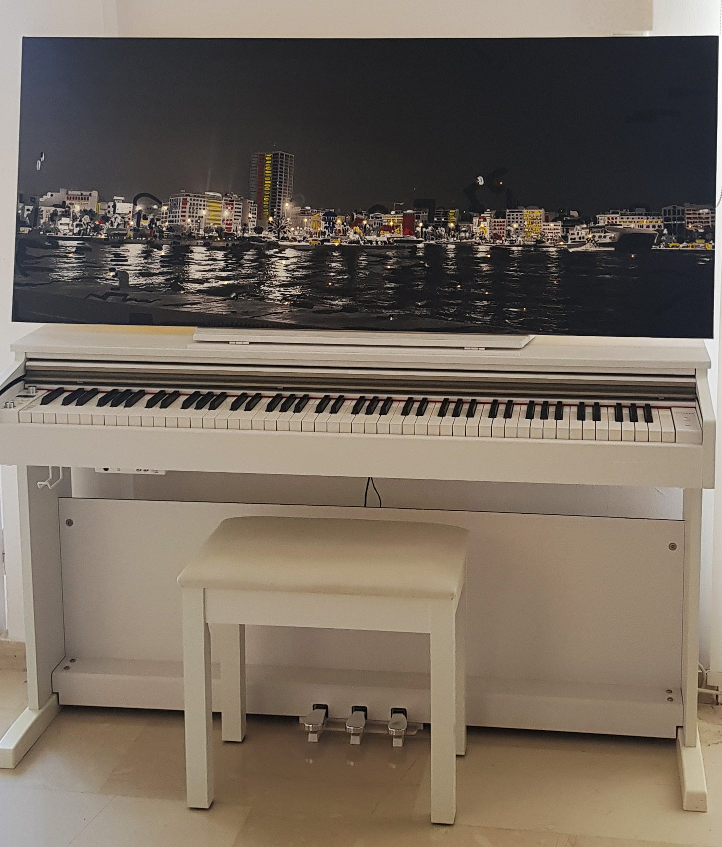 Piraeus.City of Lights Painting A