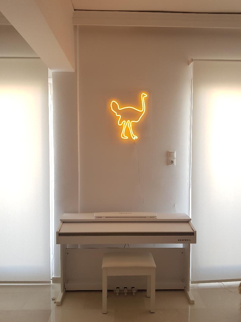 OSTRICH.STATUE/PAINTING LIGHT