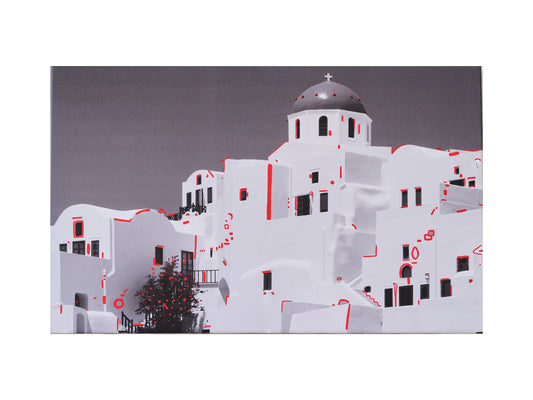 Santorini City Of Lights Painting