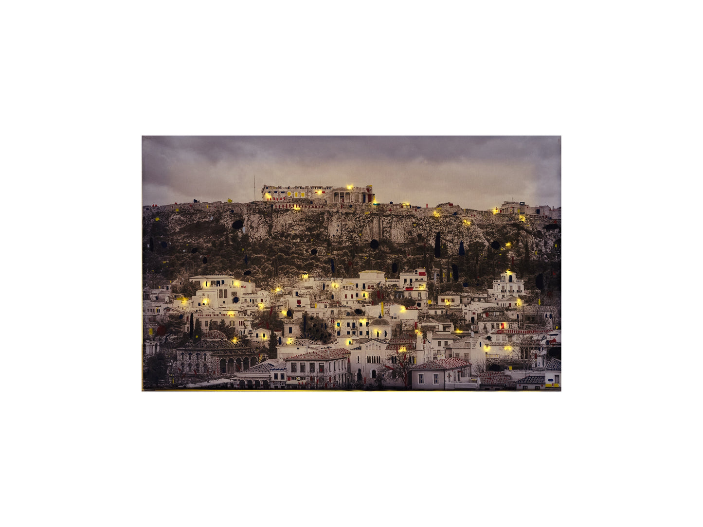 Acropolis City Of Lights Painting