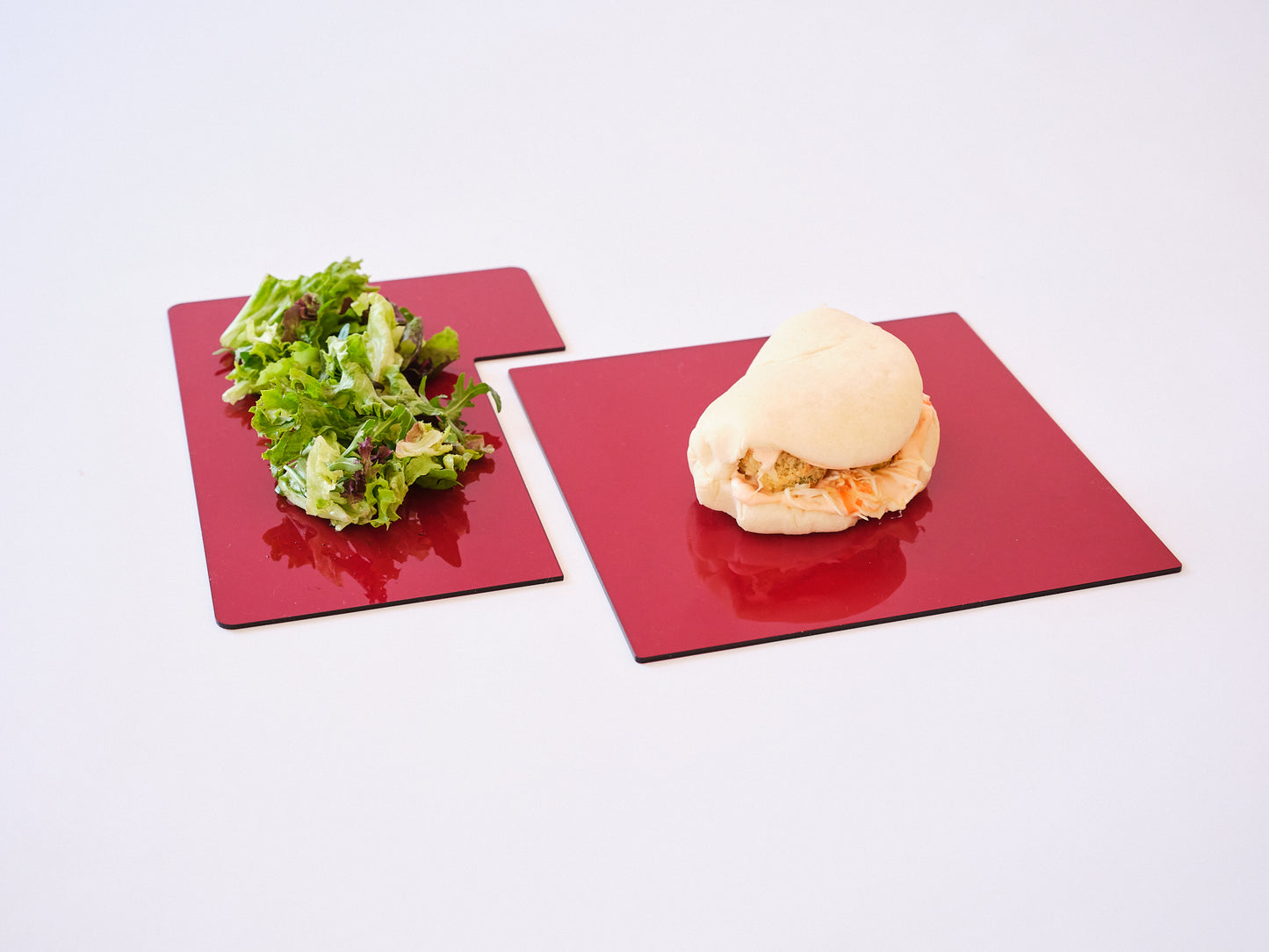 PERFECT MATCH.RED SERVING PLATE