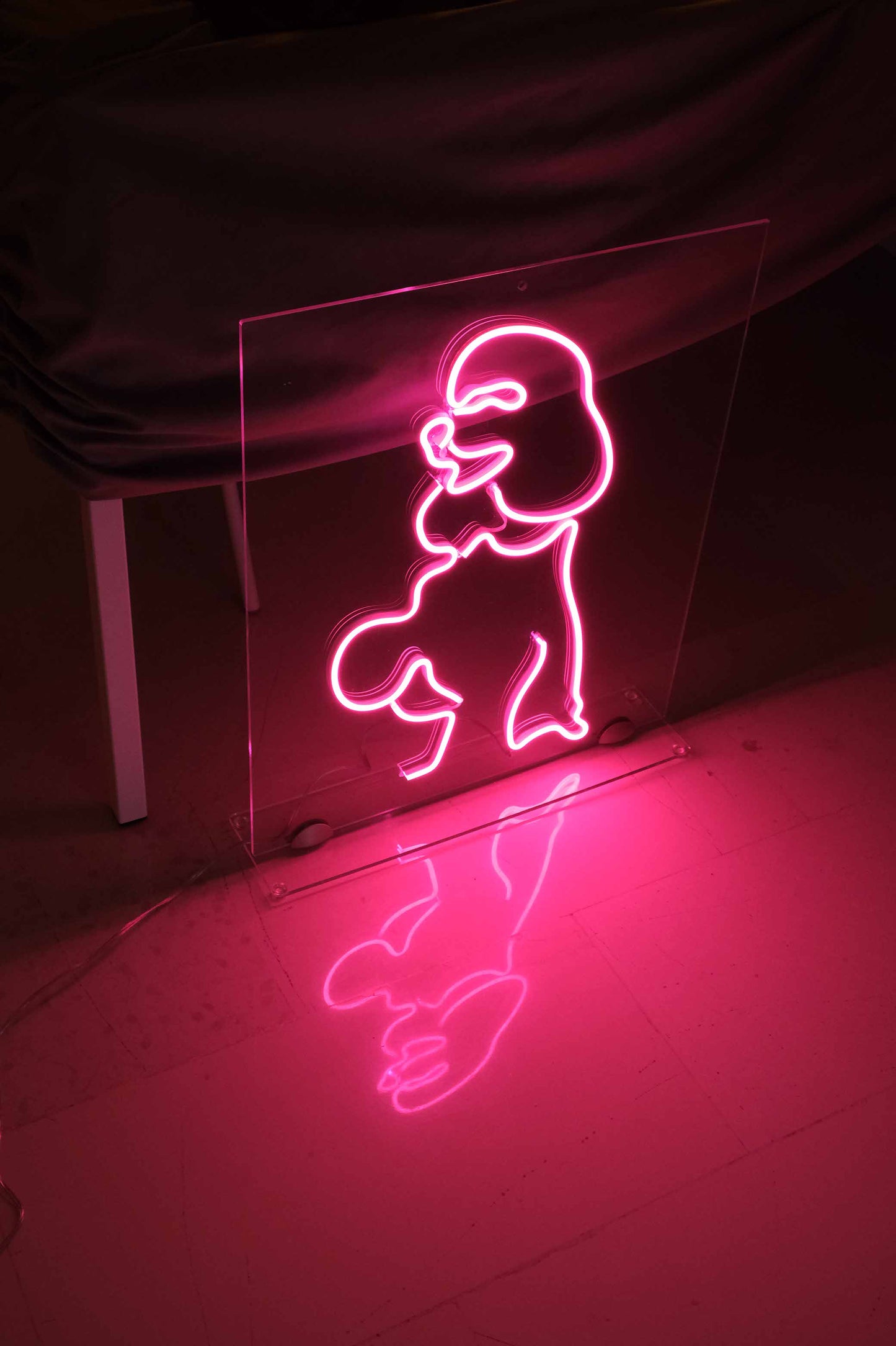 POODLE.STATUE/PAINTING LIGHT